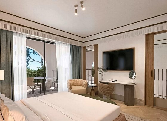 Conrad Corfu - Modellbild Wohnbeispiel 2 Schlafzimmer Villa Privatpool Gartenblick (Zimmercodierung VBR)
