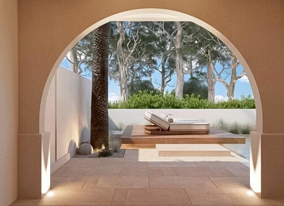 Conrad Corfu - Modellbild Wohnbeispiel 2 Schlafzimmer Villa Privatpool Gartenblick (Zimmercodierung VBR)