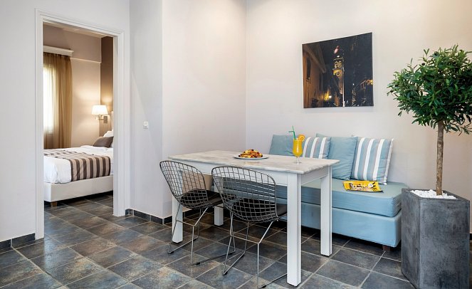 Acharavi Beach - Wohnbeispiel Appartement 2 Schlafzimmer Gartenblick (Zimmercodierung OBG)