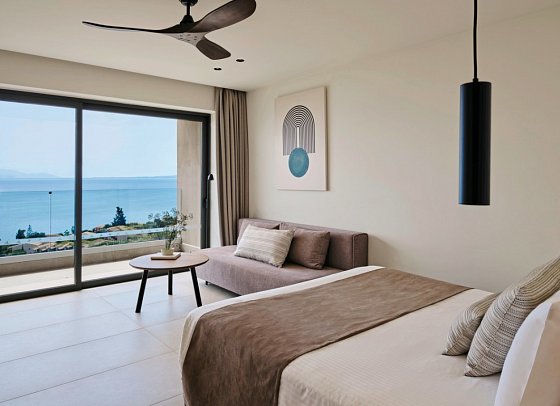 Aeolos Beach Resort - Wohnbeispiel Doppelzimmer Deluxe Meerblick (Zimmercodierung DDM)