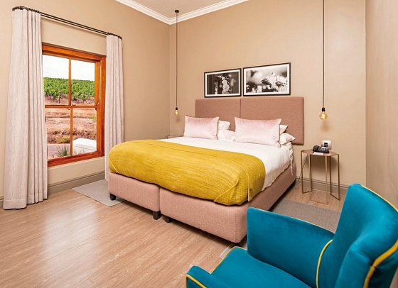 De Zalze Lodge - Wohnbeispiel Vineyard Standard Room (Zimmercodierung DB1)