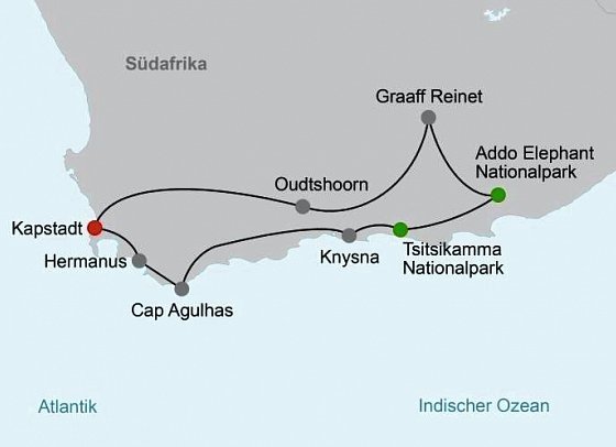 Faszination Gartenroute, Karoo und Addo (Autoreise)