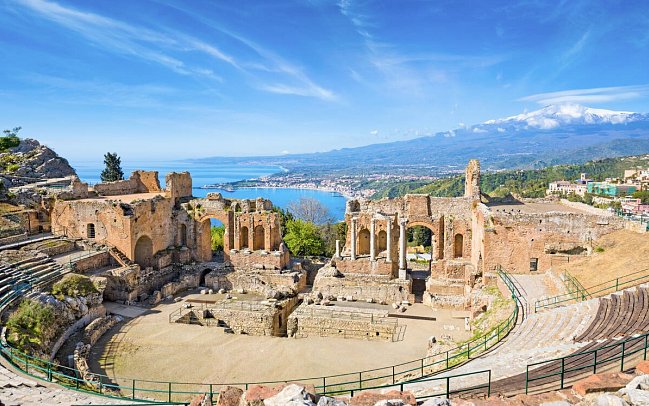 Tempel, reizvolle Landschaften und der Ätna (Premium Variante) - Antikes Theater Taormina
