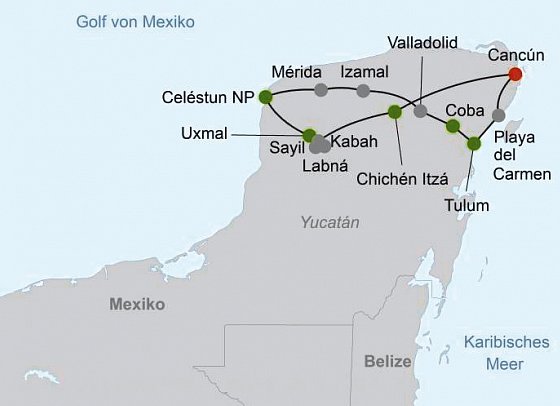 Mietwagenreise Yucatan individuell entdecken