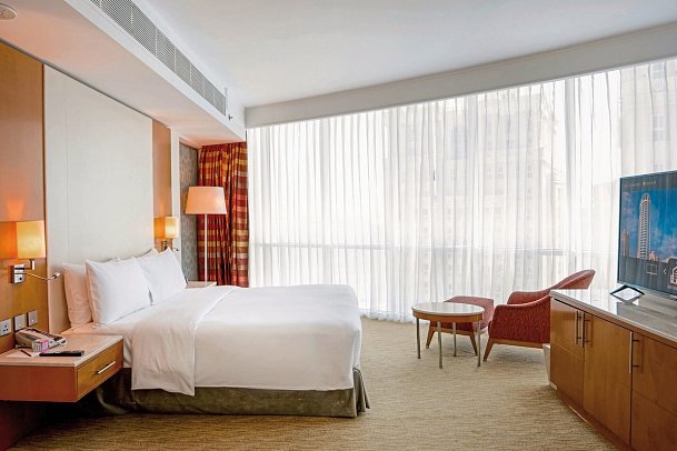 Hilton Doha - Wohnbeispiel Deluxe Sea View (Zimmercodierung UDM)
