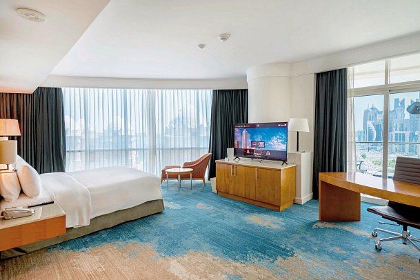 Hilton Doha - Wohnbeispiel Premium Sea View (Zimmercodierung UMM)