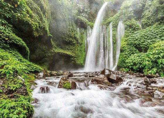 Inselhüpfen Bali, Gilis & Lombok - Sendang Gile Wasserfall, Senaru