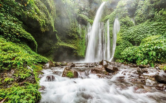 Inselhüpfen Bali, Gilis & Lombok - Sendang Gile Wasserfall, Senaru