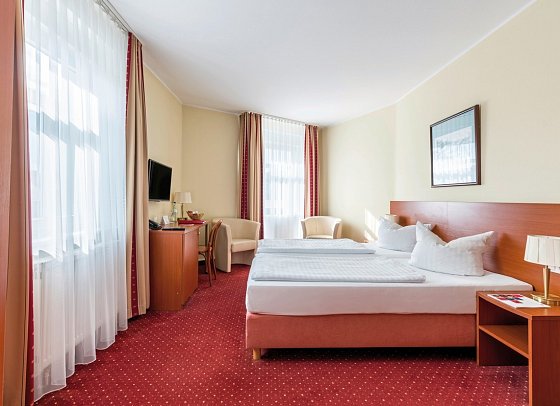 Andante Hotel Dresden - Wohnbeispiel Standard Doppelzimmer (Zimmercodierungen DB1 & DP3)