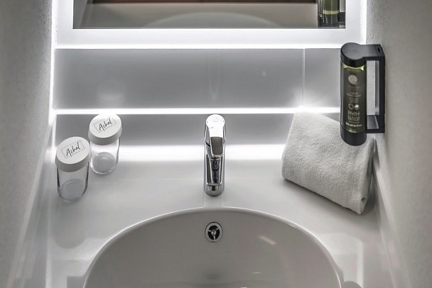 ACHAT Hotel Dresden Altstadt - Beispiel Bad (Zimmercodierungen DB1, DE1 & DS1)