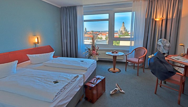 Hotel am Terrassenufer - Wohnbeispiel Doppelzimmer Standard (Zimmercodierung DG1)