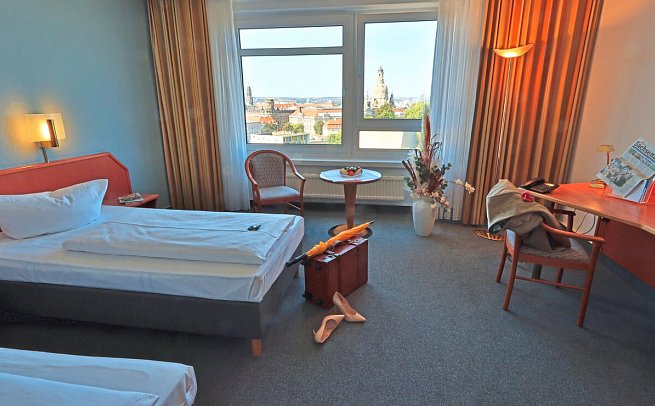 Hotel am Terrassenufer - Wohnbeispiel Doppelzimmer Komfort (Zimmercodierung DF1)