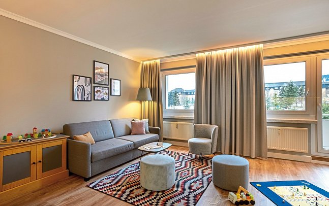Elldus Resort - Familotel Erzgebirge - Wohnbeispiel Familien Suite Fips (Zimmercodierung OI1)