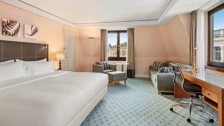 Hilton Dresden - Wohnbeispiel Doppelzimmer Executive (Zimmercodierung DT1)