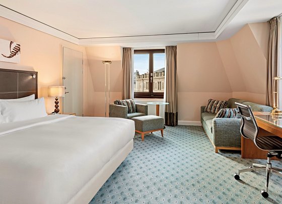 Hilton Dresden - Wohnbeispiel Doppelzimmer Executive (Zimmercodierung DT1)