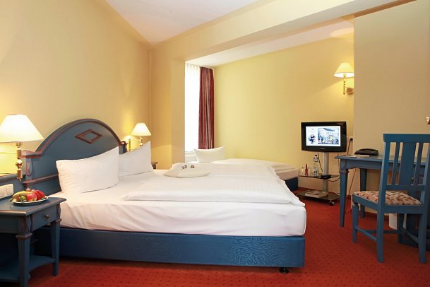 Buntes Haus Hotel Erbgericht - Wohnbeispiel Doppelzimmer Nussknacker (Zimmercodierung DB2)