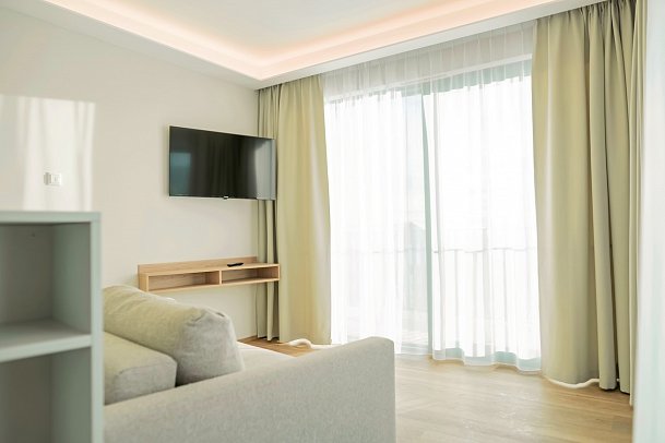 Summit of Saxony Resort Oberwiesenthal - Wohnbeispiel Living Appartement (Zimmercodierungen AB1 & AC1)