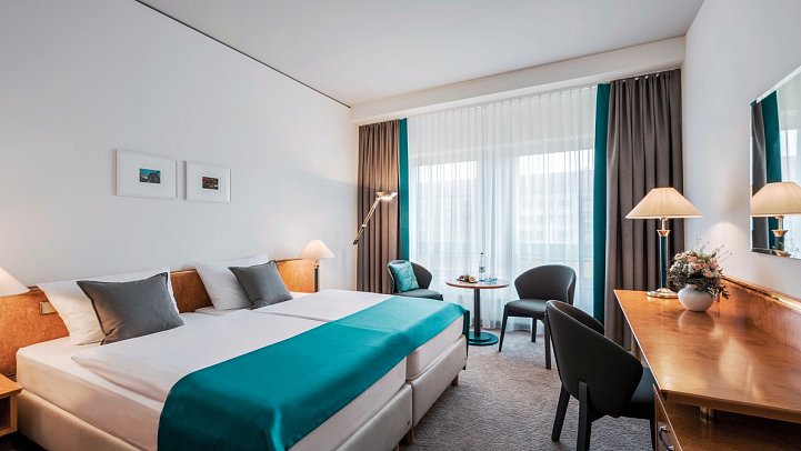 Dorint Hotel Dresden - Wohnbeispiel Doppelzimmer Standard (Zimmercodierungen DG1, DG2, UC1 & UC3)
