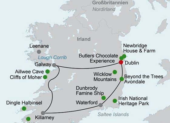Familienerlebnistour Irland