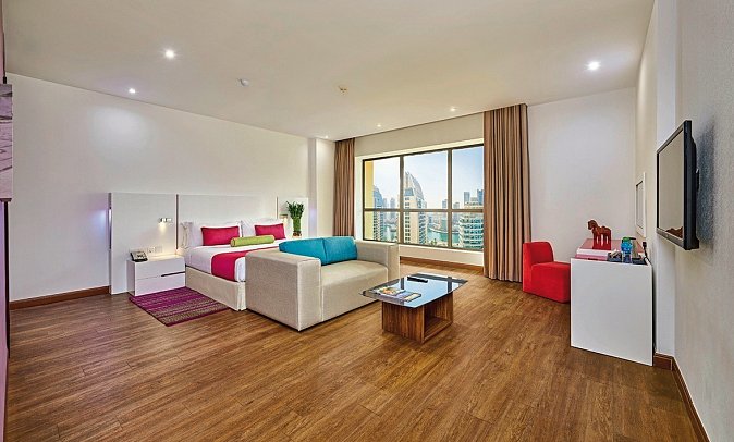 Ramada Hotel & Suites by Wyndham Dubai JBR - Wohnbeispiel Deluxe Room (Zimmercodierungen DB1 & UP1)