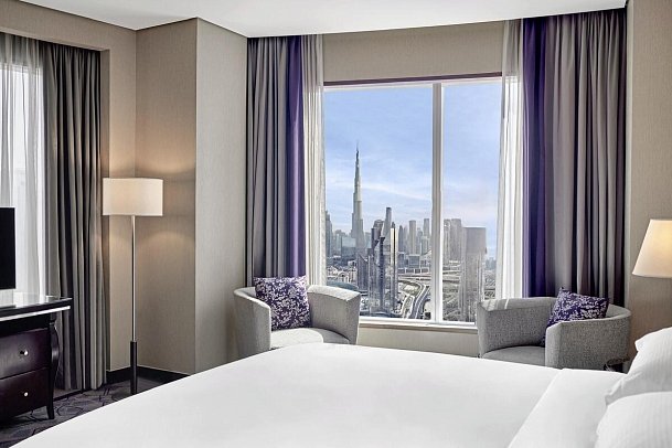 Rose Rayhaan by Rotana - Wohnbeispiel Burj Khalifa View Suite (Zimmercodierung WB1)