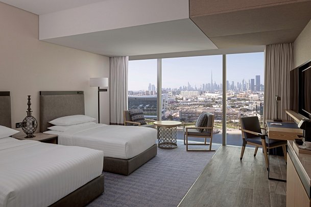 Marriott Marquis Dubai Creek - Wohnbeispiel Deluxe Creek View Twin Room (Zimmercodierung UD4)
