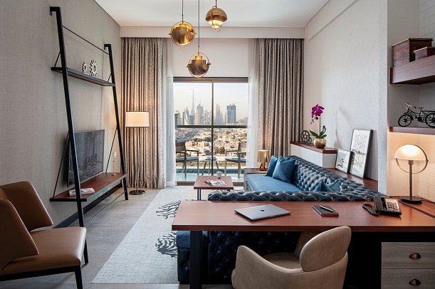 DoubleTree by Hilton Dubai M Square - Wohnbeispiel 1 Bedroom Apartment with Burj Khalifa View (Zimmercodierung AB1)