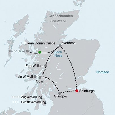 Bahnerlebnisreise Schottland