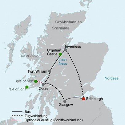 Bahnerlebnisreise Schottland