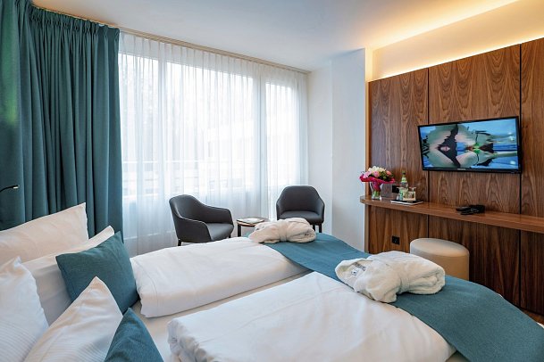 Hotel an der Therme Bad Sulza - Wohnbeispiel Doppelzimmer Premium Balkon (Zimmercodierung DM1)