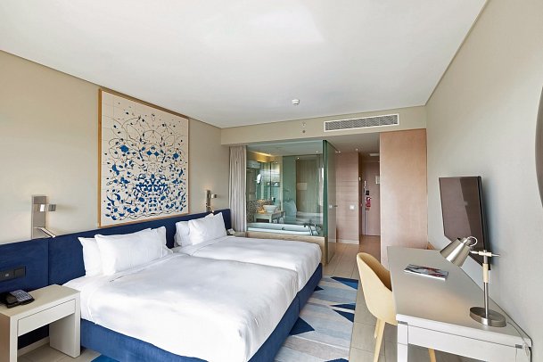 Hilton Vilamoura As Cascatas Golf Resort & Spa - Wohnbeispiel Doppelzimmer Deluxe Golfplatzblick (Zimmercodierungen DD2, D1E & D2E)