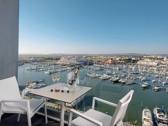 Tivoli Marina Vilamoura - Beispiel Balkon Hafenblick (Zimmercodierungen DBH, DSH & DMH)