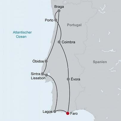 Portugal – Land der reizvollen Kontraste (10 Nächte, inkl. Mietwagen, ab Faro)