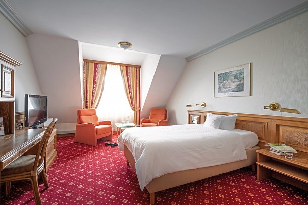 Ringhotel Krone Schnetzenhausen - Wohnbeispiel Einzelzimmer Komfort Silberdistel (Zimmercodierung EF1)