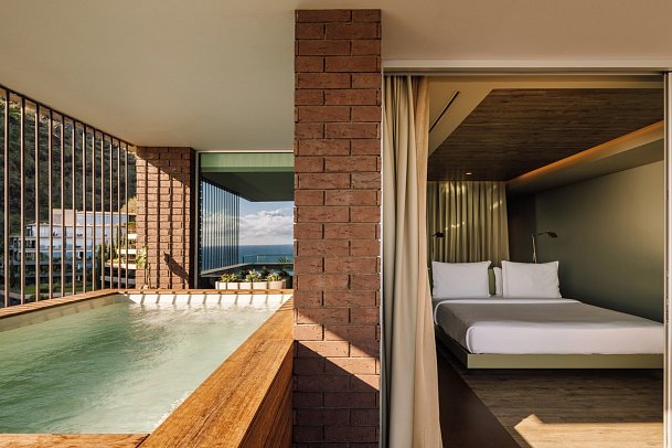 Saccharum Resort - Beispiel Balkon Suite Innenhofblick (Zimmercodierung WB1)