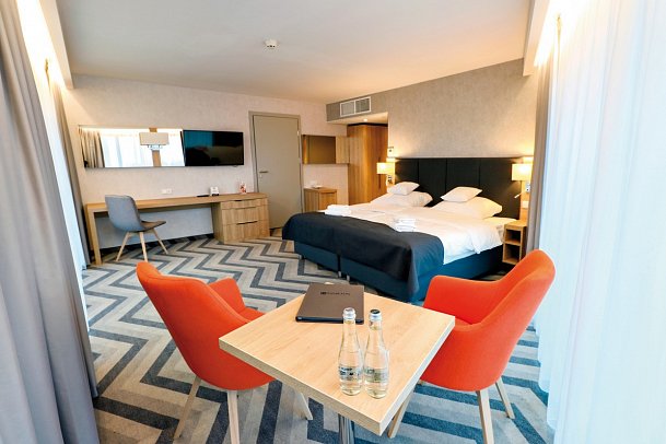 Hamilton - Wohnbeispiel Doppelzimmer Deluxe (Zimmercodierungen DD3, DD4, DD5, DD6, DD7 & FV1)