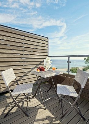 Marine Hotel by Zdrojowa - Wohnbeispiel Appartement Lux mit Terrasse (Zimmercodierung AD2)