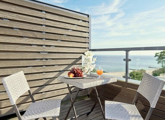 Marine Hotel by Zdrojowa - Wohnbeispiel Appartement Lux mit Terrasse (Zimmercodierung AD2)