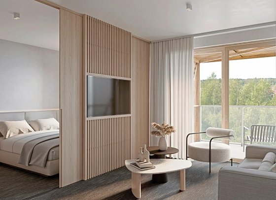 NICKEL Resort & WellNest - Wohnbeispiel Appartement Suite (Zimmercodierungen AB1 & AB2)