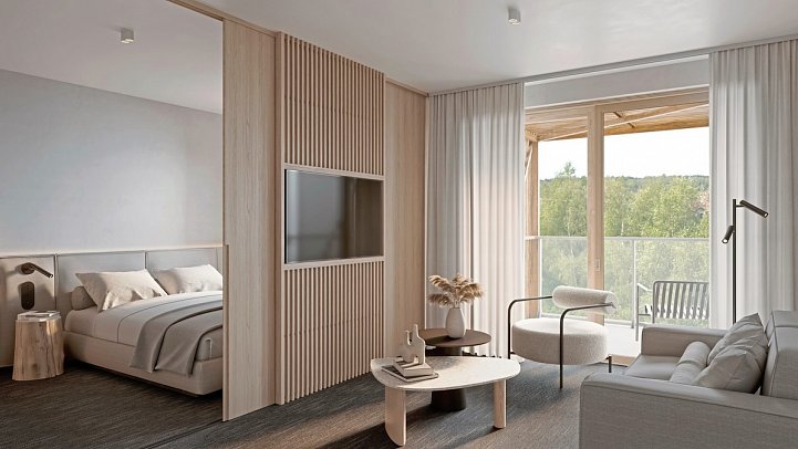 NICKEL Resort & WellNest - Wohnbeispiel Appartement Suite (Zimmercodierungen AB1 & AB2)