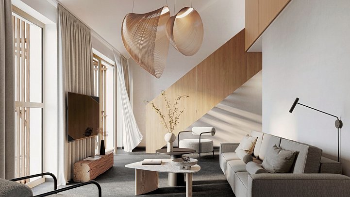 NICKEL Resort & WellNest - Wohnbeispiel Appartement mit Mezzanin (Zimmercodierung AB3)