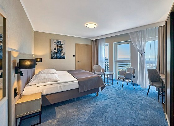 Hotel Aurora Family & Spa - Wohnbeispiel Suite Meerblick (Zimmercodierung W1M)