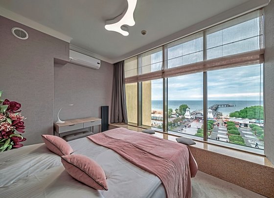 Hotel Aurora Family & Spa - Wohnbeispiel Doppelzimmer Meerblick (Zimmercodierung D1M)