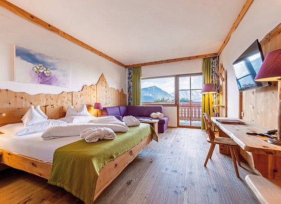 Natur & Wellnesshotel Höflehner - Wohnbeispiel Doppelzimmer Nord Bergblick (Zimmercodierung DB2)