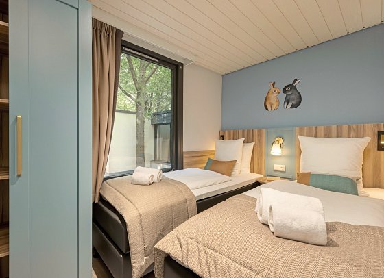 Center Parcs Bispinger Heide - Wohnbeispiel Haus VIP (Zimmercodierungen BD1 & BD2)