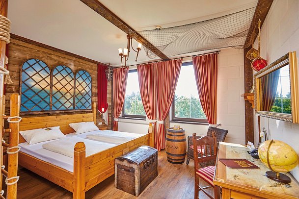 Heide Park Abenteuerhotel - Wohnbeispiel Piratenzimmer (Zimmercodierungen XB1 & XB2)