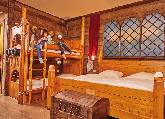Heide Park Abenteuerhotel - Wohnbeispiel Piratenzimmer (Zimmercodierungen XB1 & XB2)