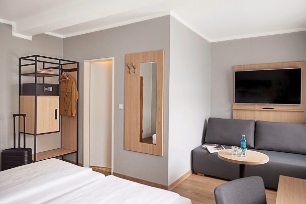 Hotel Central - Wohnbeispiel Doppelzimmer Komfort (Zimmercodierung DF1)