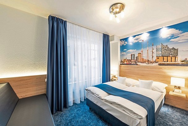 Hotel Hanseport Hamburg - Wohnbeispiel Doppelzimmer Standard (Zimmercodierung DG1)