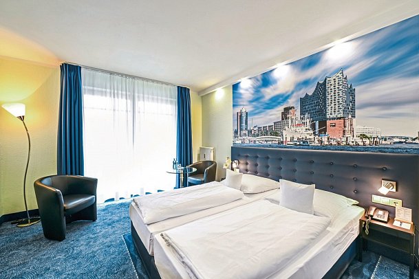 Hotel Hanseport Hamburg - Wohnbeispiel Doppelzimmer Standard (Zimmercodierung DG1)